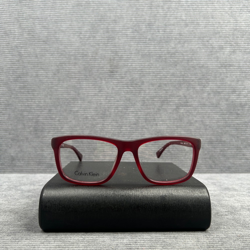 Calvin Klein CK5840 604 Burgundy Rectangular y2k Eyeglasses Frames 53-17-135 vtg